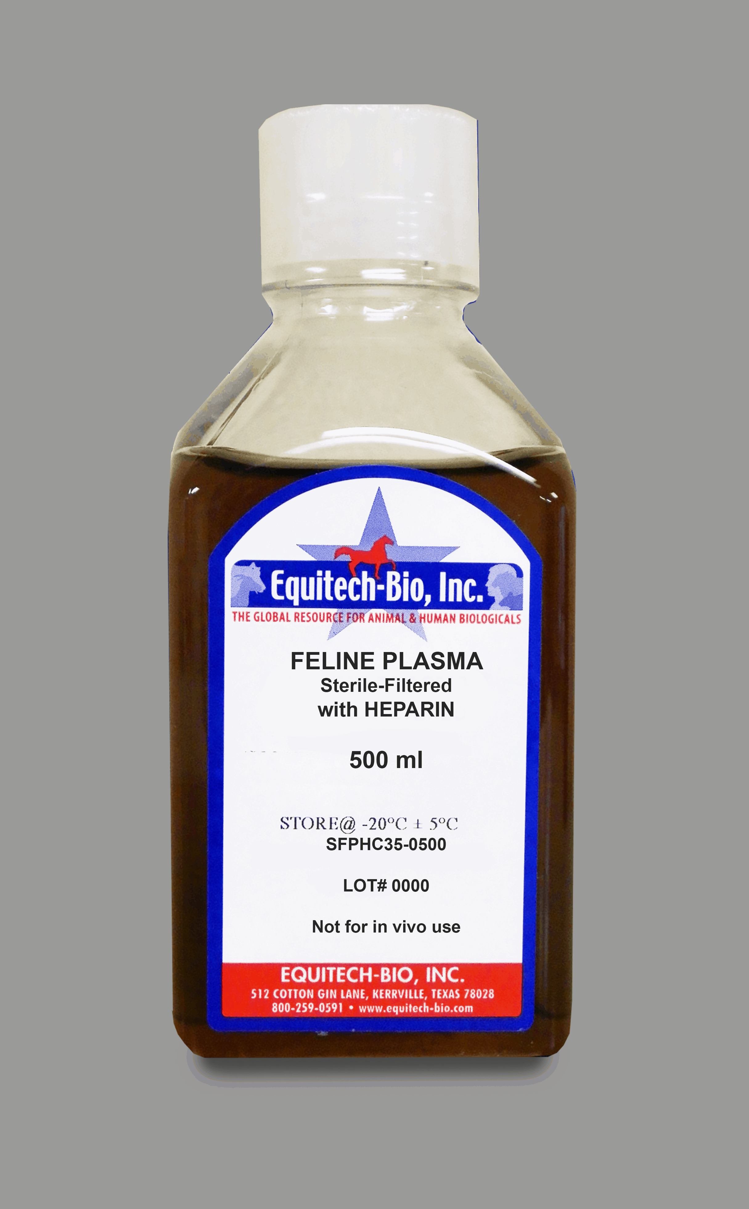 SFPH35 -- Sterile Filtered Feline Plasma with Heparin SFPH35 -- Sterile Filtered Feline Plasma with Heparin